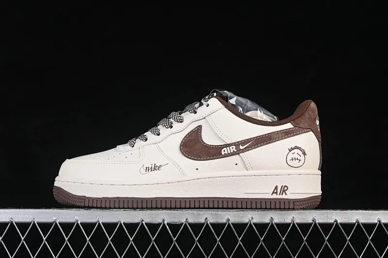 All categories Nk Air Force 1 Air Force series Nk Air Force 1 Low Air Force low top Nike Air Force 1'07 Low Ghostface joint white brown suede Air Force 1 low top casual sneakers XD9314-614